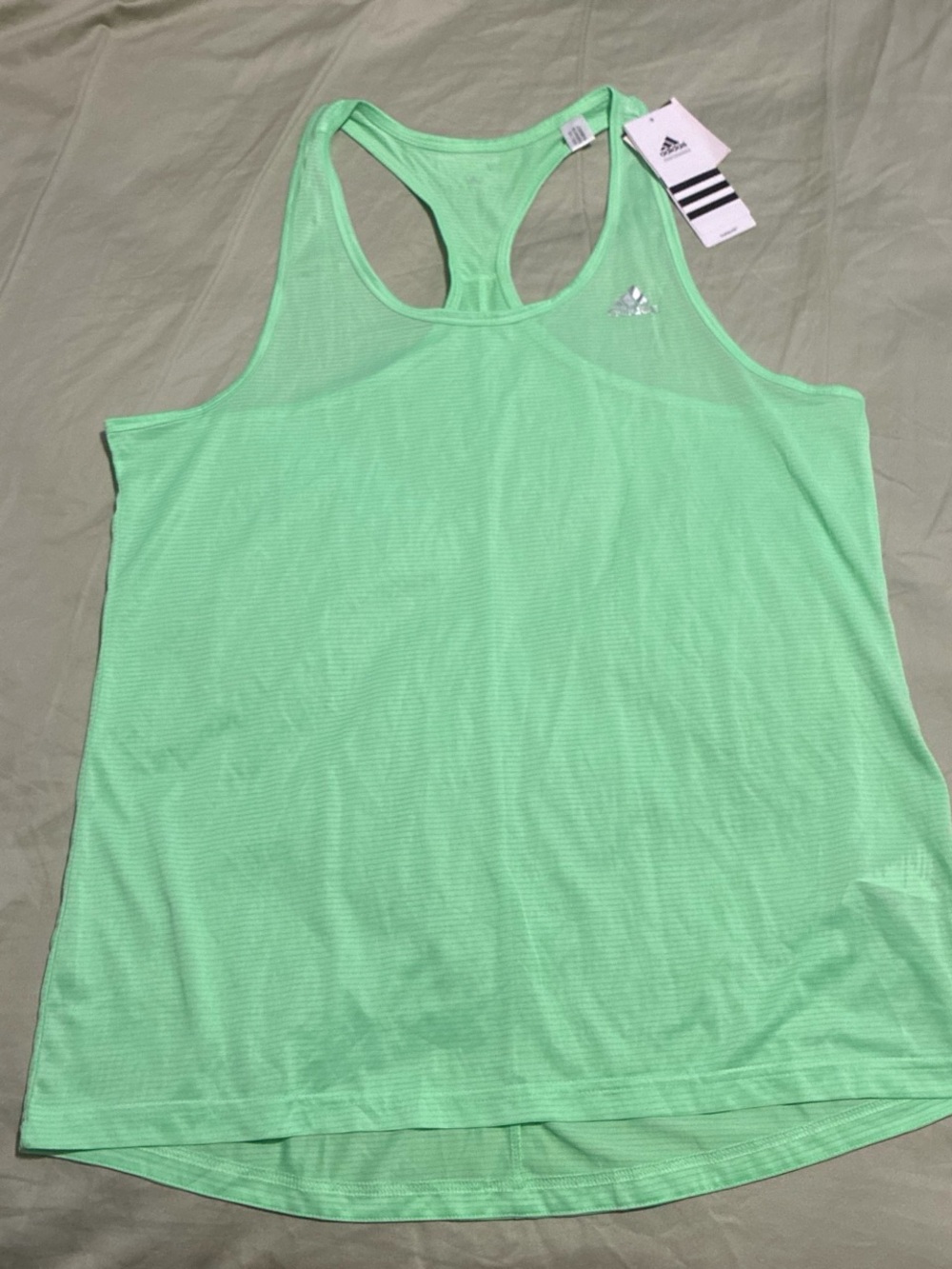adidas Light Mint Green Racerback Training Tank